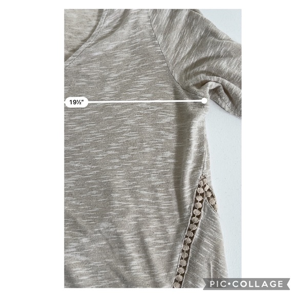 J. Jill Womens Asymmetric Tunic Top Sz M/L Long Sleeve Linen Cotton - Picture 6 of 11